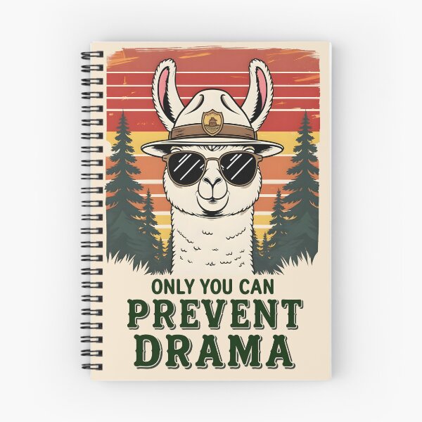 Item preview, Only You Can Prevent Drama Llama Retro Sunset designed and sold by KateLeap.