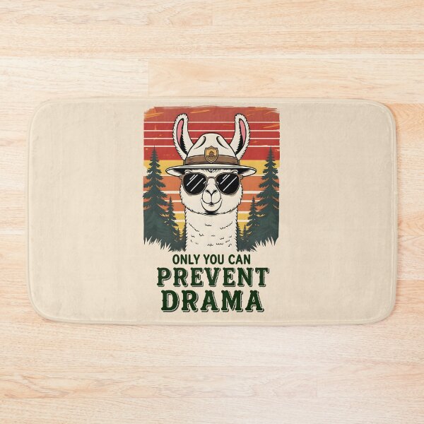 Item preview, Only You Can Prevent Drama Llama Retro Sunset designed and sold by KateLeap.