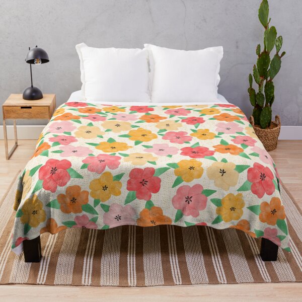 Item preview, Bold Watercolor Floral - red pink yellow orange - large scale designed and sold by Shelley Winters.