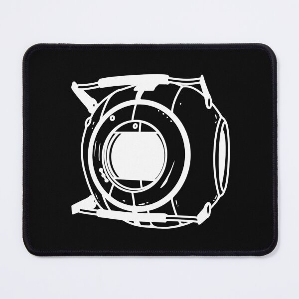 Aperçu de l'œuvre Wheatley Minimalist Portal Core Line Art (Blanc) créée et vendue par LDBW.