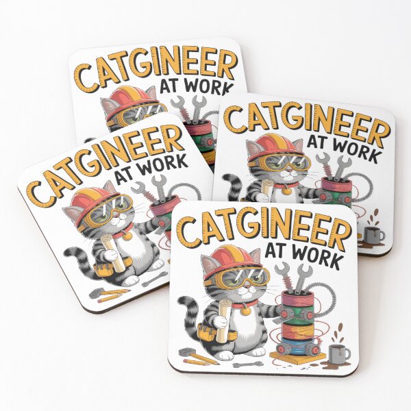 Item preview, Funny Cat Engineer Pun – Catgineer at Work designed and sold by EpicMediaShop.