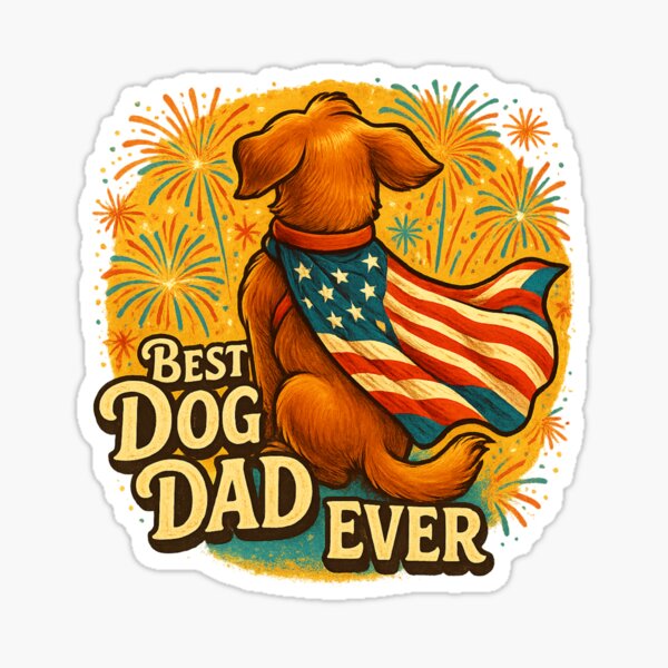 Best Dog Dad Ever Sticker