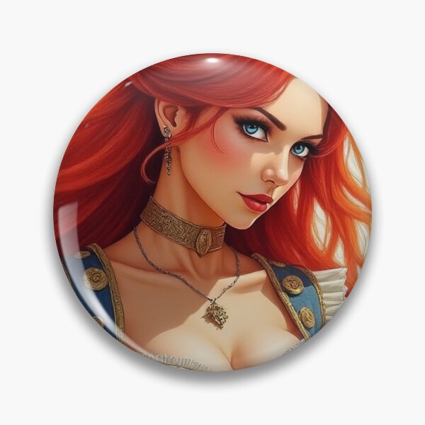 Item preview, Red-Haired Pirate Girl  designed and sold by Ghazal-art.
