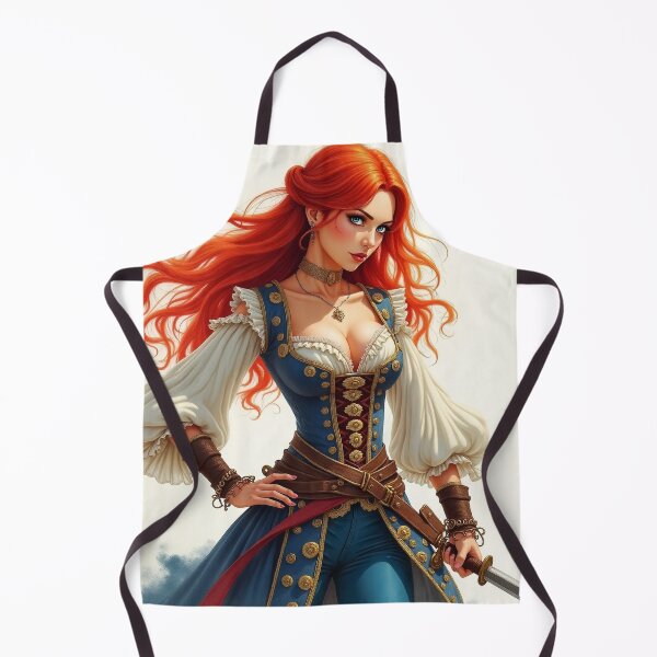 Item preview, Red-Haired Pirate Girl designed and sold by Ghazal-art.