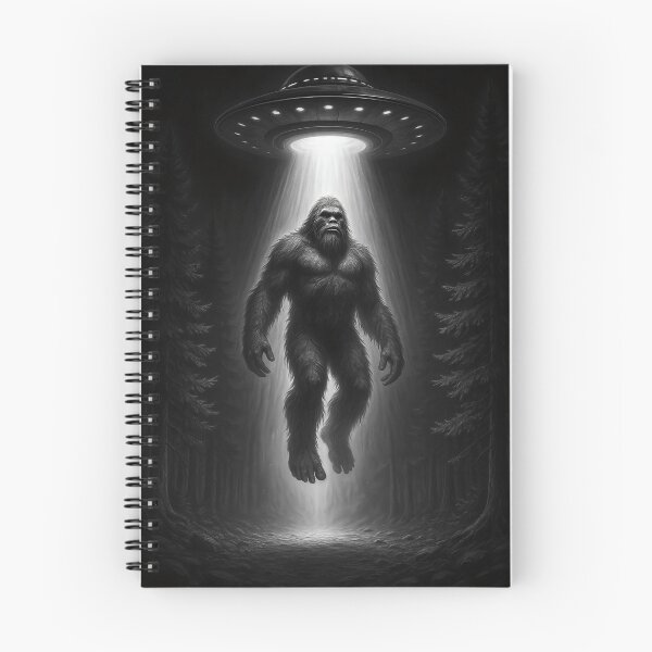 Item preview, Bigfoot Abducted by UFO – Mysterious Forest Encounter Design designed and sold by Serbin.
