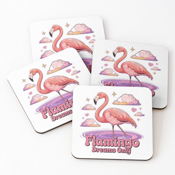 Item preview, Illustration of Pink Flamingo in Purple Water with Decorative Text designed and sold by Creative88Art.