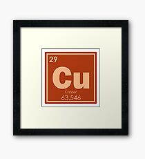 Copper chemical element Framed Print