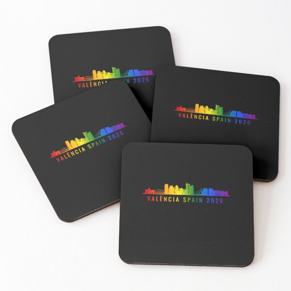 Item preview, Valencia Spain 2026 Skyline Graphic, Classic pride flag graphic, City Skyline Graphic, Cityscape, Rainbow Silhouette, City art, Landmarks, Architecture, city, cities, GAMES, GAY, SPORT,  designed and sold by PrideBeProud.