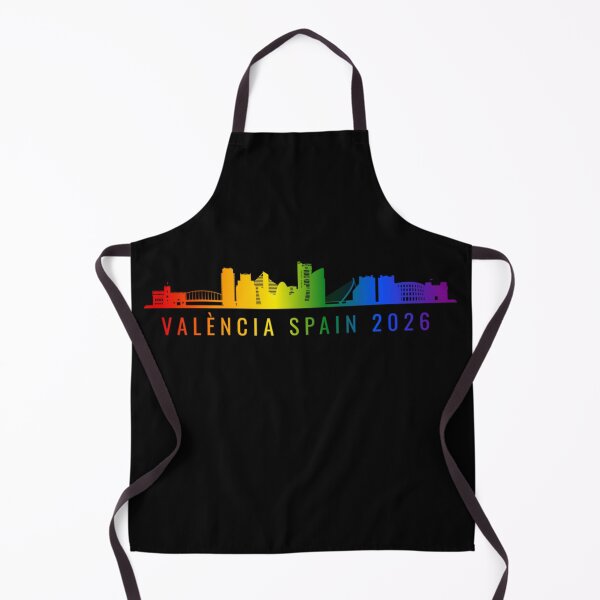 Item preview, Valencia Spain 2026 Skyline Graphic, Classic pride flag graphic, City Skyline Graphic, Cityscape, Rainbow Silhouette, City art, Landmarks, Architecture, city, cities, GAMES, GAY, SPORT,  designed and sold by PrideBeProud.