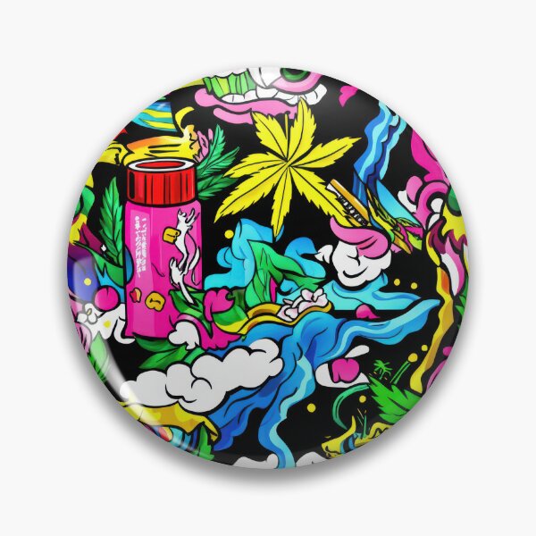 Item preview, Grunge Cannabis Wave — Contemporary Graphic Art designed and sold by HEADMADE-TV.