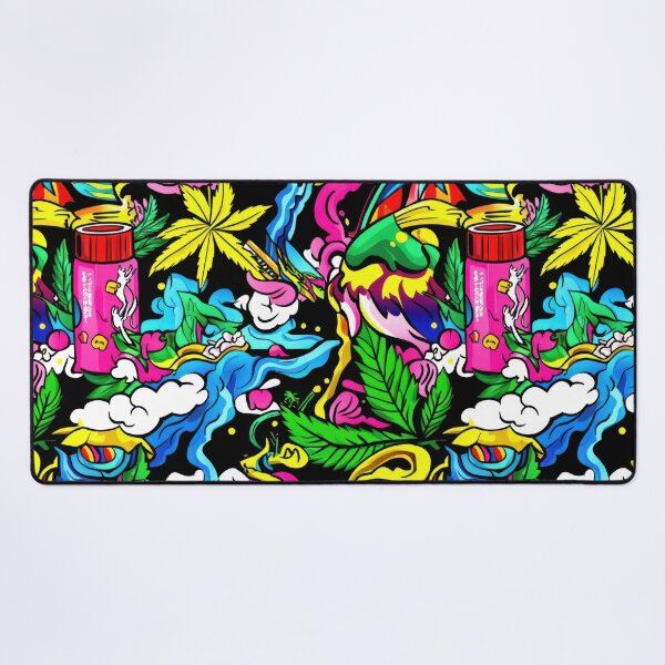 Item preview, Grunge Cannabis Wave — Contemporary Graphic Art designed and sold by HEADMADE-TV.