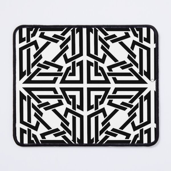 Item preview, Black and White Intertwined Knot Pattern designed and sold by Tarjiart.