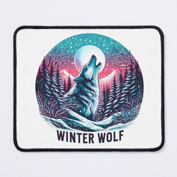 Item preview, wolf, winter, full moon, winter wolf designed and sold by TrueArtVibes.