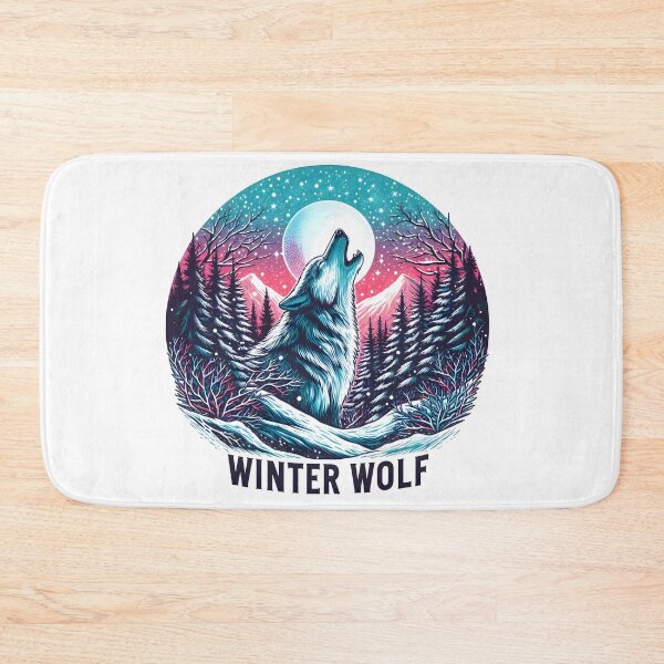 Item preview, wolf, winter, full moon, winter wolf designed and sold by TrueArtVibes.