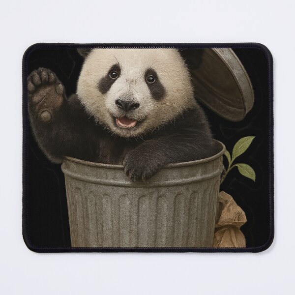Item preview, Dumpster Panda – Realistic Feral Fluff Chaos designed and sold by TrashCultSupply.