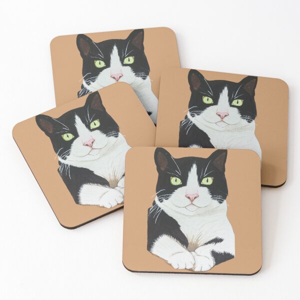 Item preview, Cute black and white cat painted in watercolor. designed and sold by Greitas.