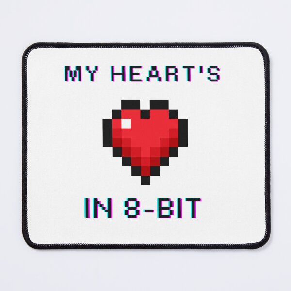 Item preview, My Heart's in 8-Bit Pixel Art Tee - Retro Gaming Love Gift" designed and sold by tadeba.