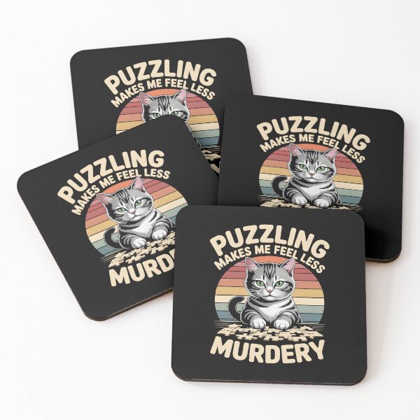 Item preview, Puzzling Makes Me Feel Less Murdery designed and sold by AniArtPL.