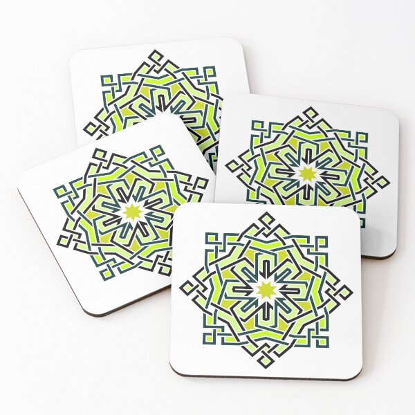 Item preview, Elegant Fluorescent Star in Geometric Ornament designed and sold by Tarjiart.