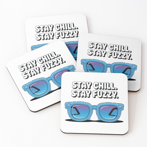 Item preview, Blue Fuzzy Sunglasses with Reflective Lenses on Black Background designed and sold by Creative88Art.