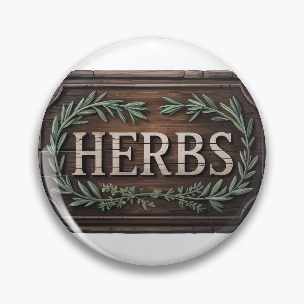 Item preview, Rustic Wooden Sign with Herbs Text and Decorative Illustrations designed and sold by Creative88Art.