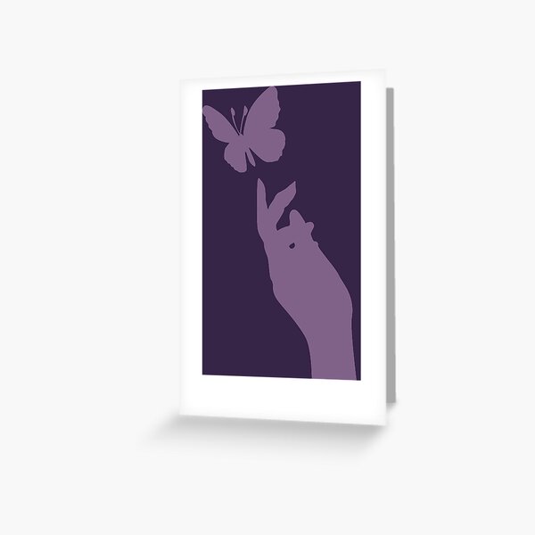 Item preview, Purple hand and butterfly silhouette  designed and sold by TrulyRuby.
