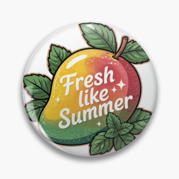 Item preview, Stylized Mango Illustration with Text and Green Leaves on Black designed and sold by Creative88Art.