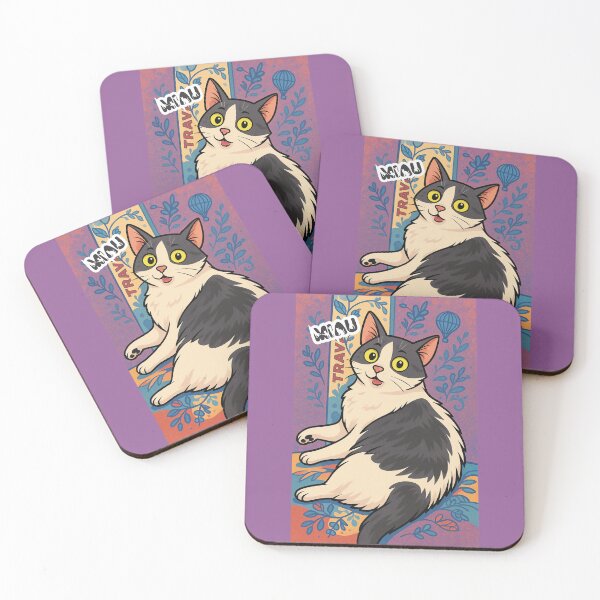 Item preview, Curious Bicolor Cat in Cartoon Style designed and sold by GARAPROMOCIONES.