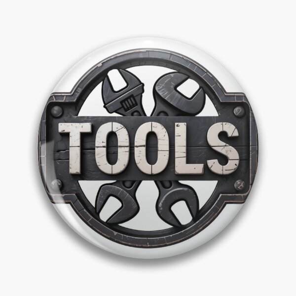 Item preview, Circular Emblem with Tools Theme and Distressed White Lettering designed and sold by Creative88Art.