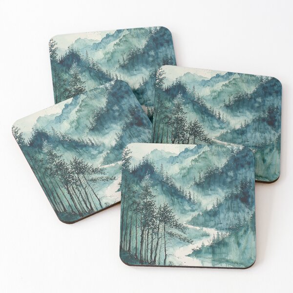 Item preview, River watercolor painting designed and sold by artsake4.