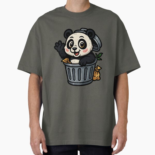 Aperçu de l'œuvre Panda Poubelle – Un chaos mignon aux allures de poubelle créée et vendue par TrashCultSupply.