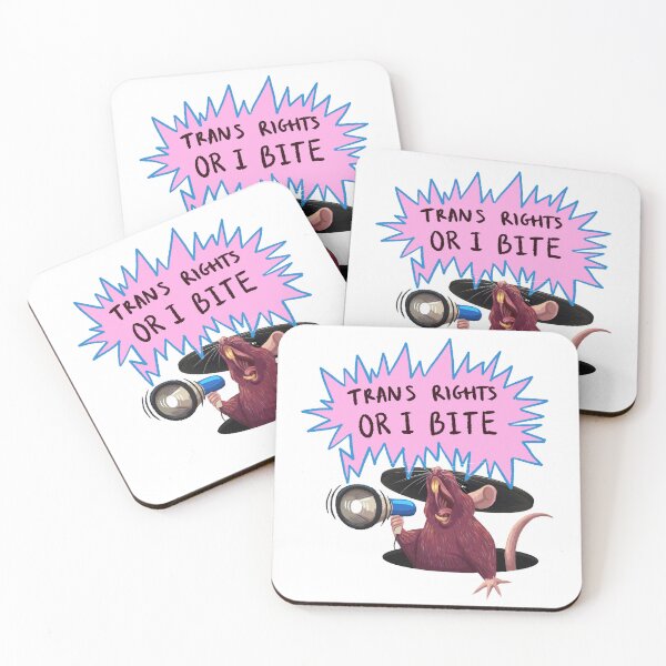 Item preview, Megaphone Rat - Trans Rights Or I Bite! designed and sold by Kelza Pilkington.
