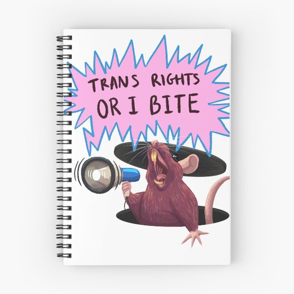 Item preview, Megaphone Rat - Trans Rights Or I Bite! designed and sold by Kelza Pilkington.