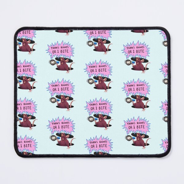 Item preview, Megaphone Rat - Trans Rights Or I Bite! designed and sold by Kelza Pilkington.