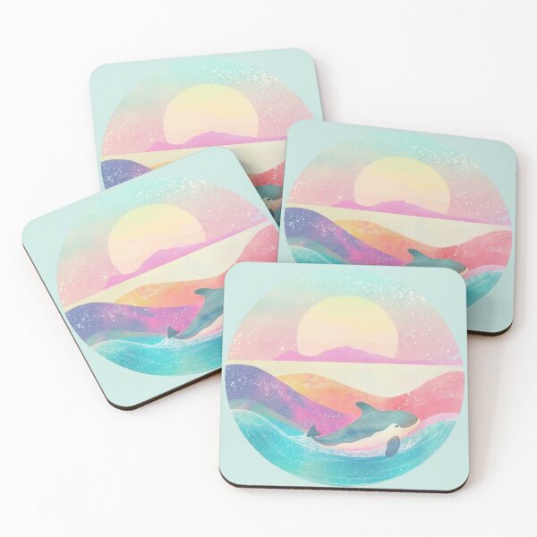 Item preview, Vaquita Circle Art – Pastel Retro Sea Creature Design designed and sold by Dream Circuit .