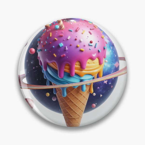 Item preview, Cosmic Ice Cream Cone with Saturn's Ring and Celestial Objects designed and sold by Creative88Art.
