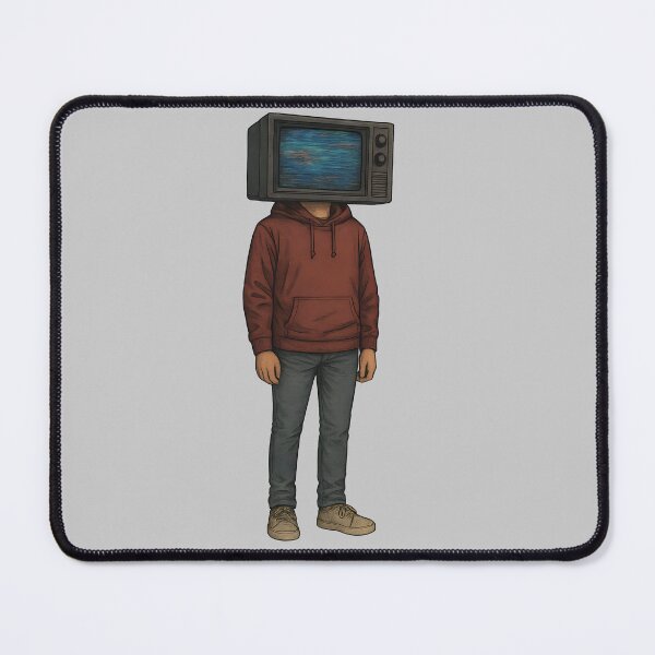 Item preview, Retro TV Head Surreal Art – Vintage Television Face Hoodie Guy Illustration designed and sold by Shoot-The-Moon.