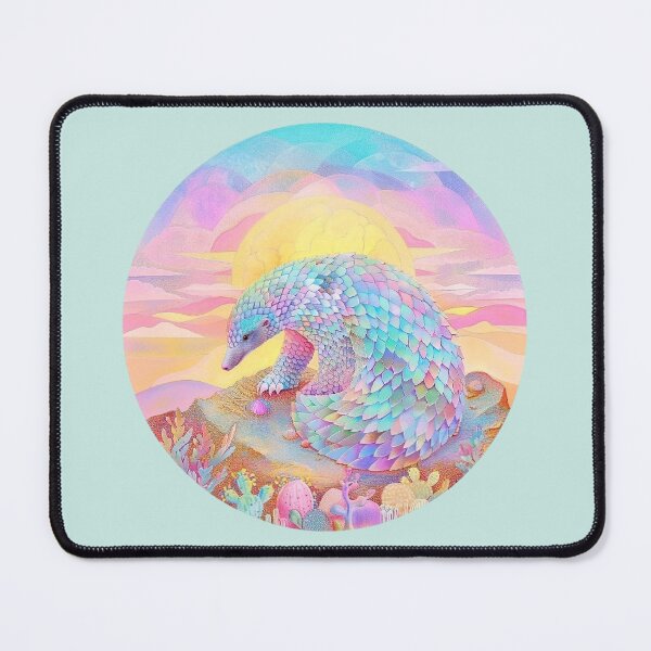 Item preview, Pangolin in Soft Pastels – Circular Retro Wildlife Art designed and sold by Dream Circuit .