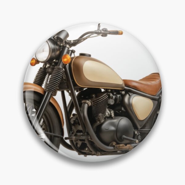 Item preview, Vintage Style Motorcycle with Beige and Brown Color Scheme designed and sold by Creative88Art.