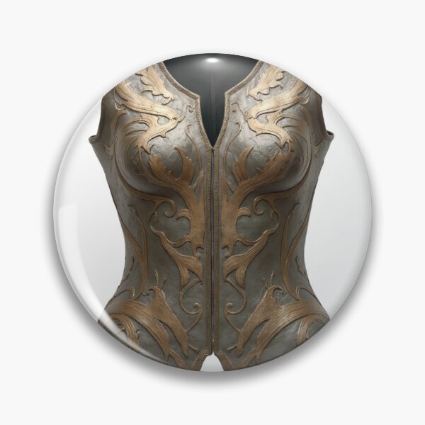 Item preview, Metallic Corset with Gold Filigree Patterns on Dark Background designed and sold by Creative88Art.