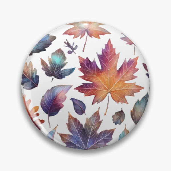 Item preview, Symmetrical Arrangement of Gradient Autumn Leaves on Black Background designed and sold by Creative88Art.