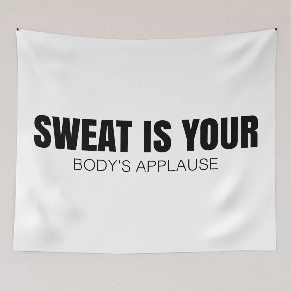 Item preview, Sweat Is Your Body’s Applause Motivational Fitness Workout Gym Quote designed and sold by MONTRIS.