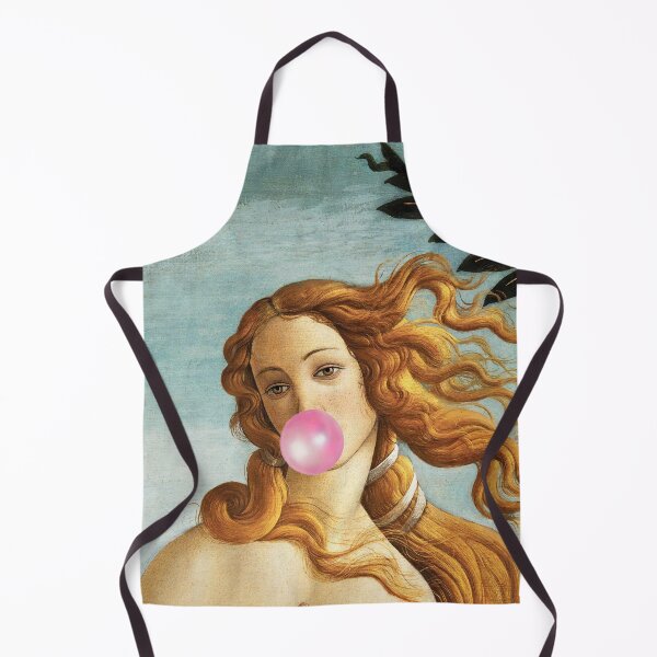 Item preview, Birth of Venus blowing Pink Bubble gum humorous funny meme print by Sandro Botticelli designed and sold by Jéanpaul Ferro.