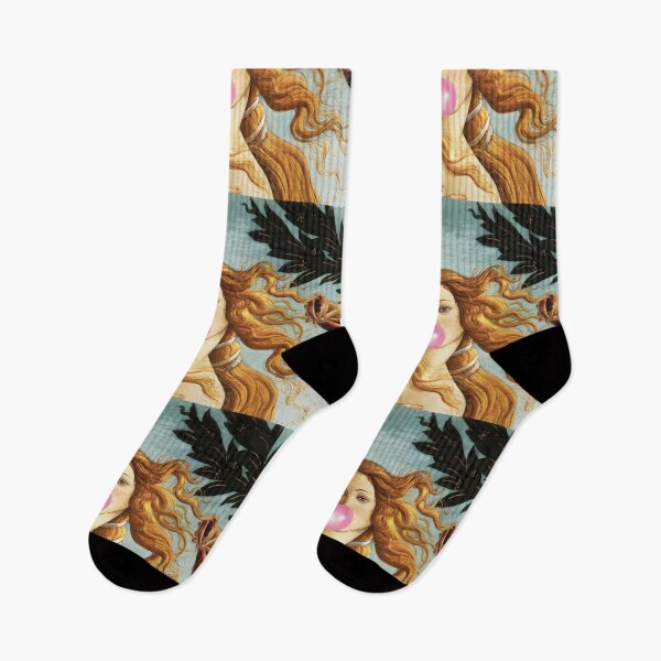 Item preview, Birth of Venus blowing Pink Bubble gum humorous funny meme print by Sandro Botticelli designed and sold by Jéanpaul  Ferro.