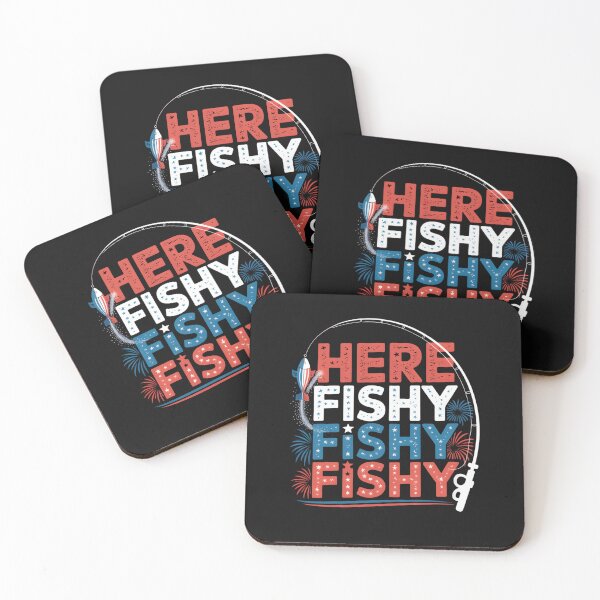 Item preview, Fishing 4th Of July Here-Fishy Funny Bass Fish Dad Men Boys designed and sold by clothesy7.