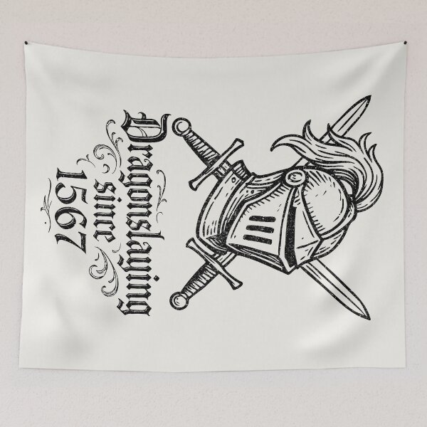 Item preview, Dragonslaying Since 1567 – Knight Helm & Swords designed and sold by SteadyRolling.
