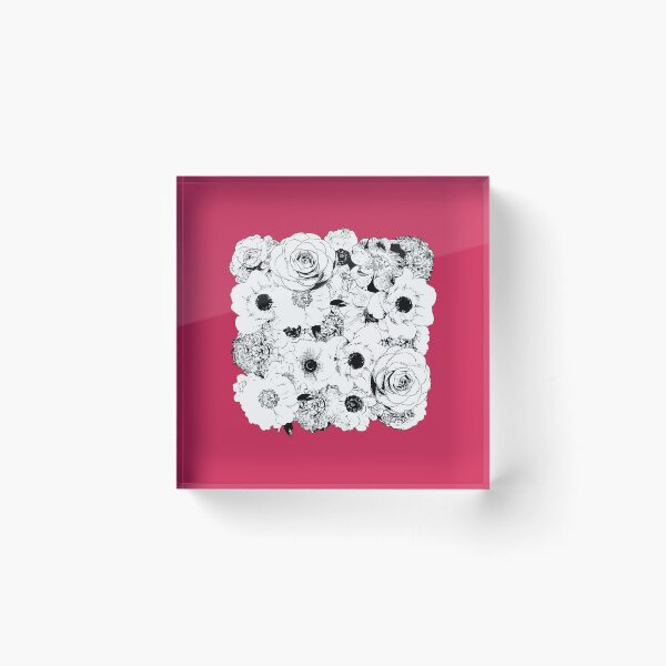 Item preview, Chic Minimalist Black & White Floral Line Art on Soft Pink Background designed and sold by EsvitaDesign.