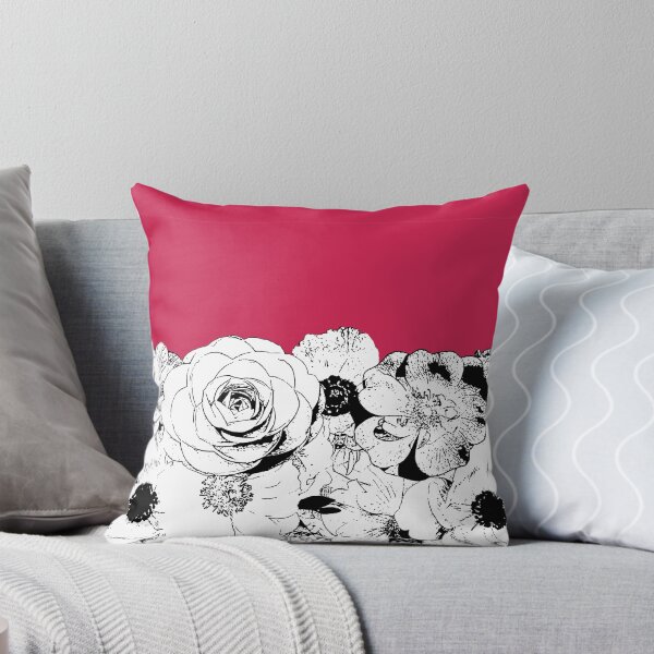 Item preview, Chic Minimalist Black & White Floral Line Art on Soft Pink Background designed and sold by EsvitaDesign.