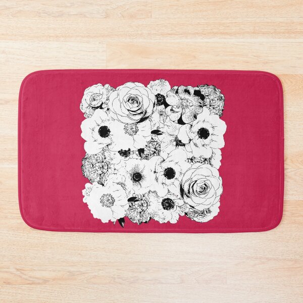 Item preview, Chic Minimalist Black & White Floral Line Art on Soft Pink Background designed and sold by EsvitaDesign.
