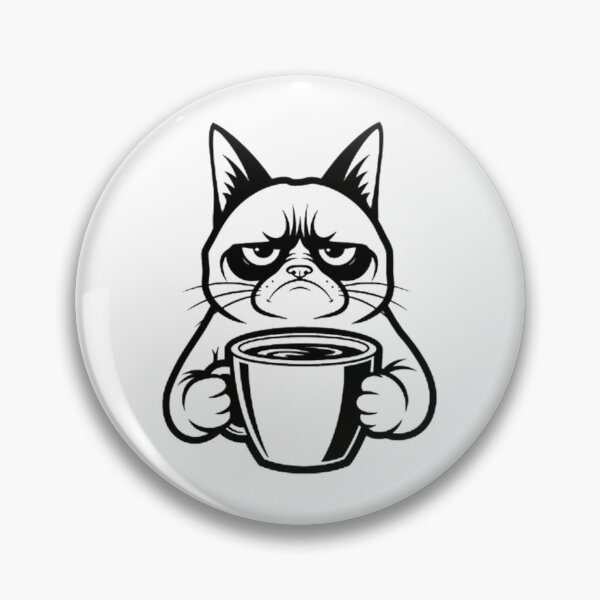 Item preview, Grumpy cat obsessed with coffee designed and sold by likbatonboot.